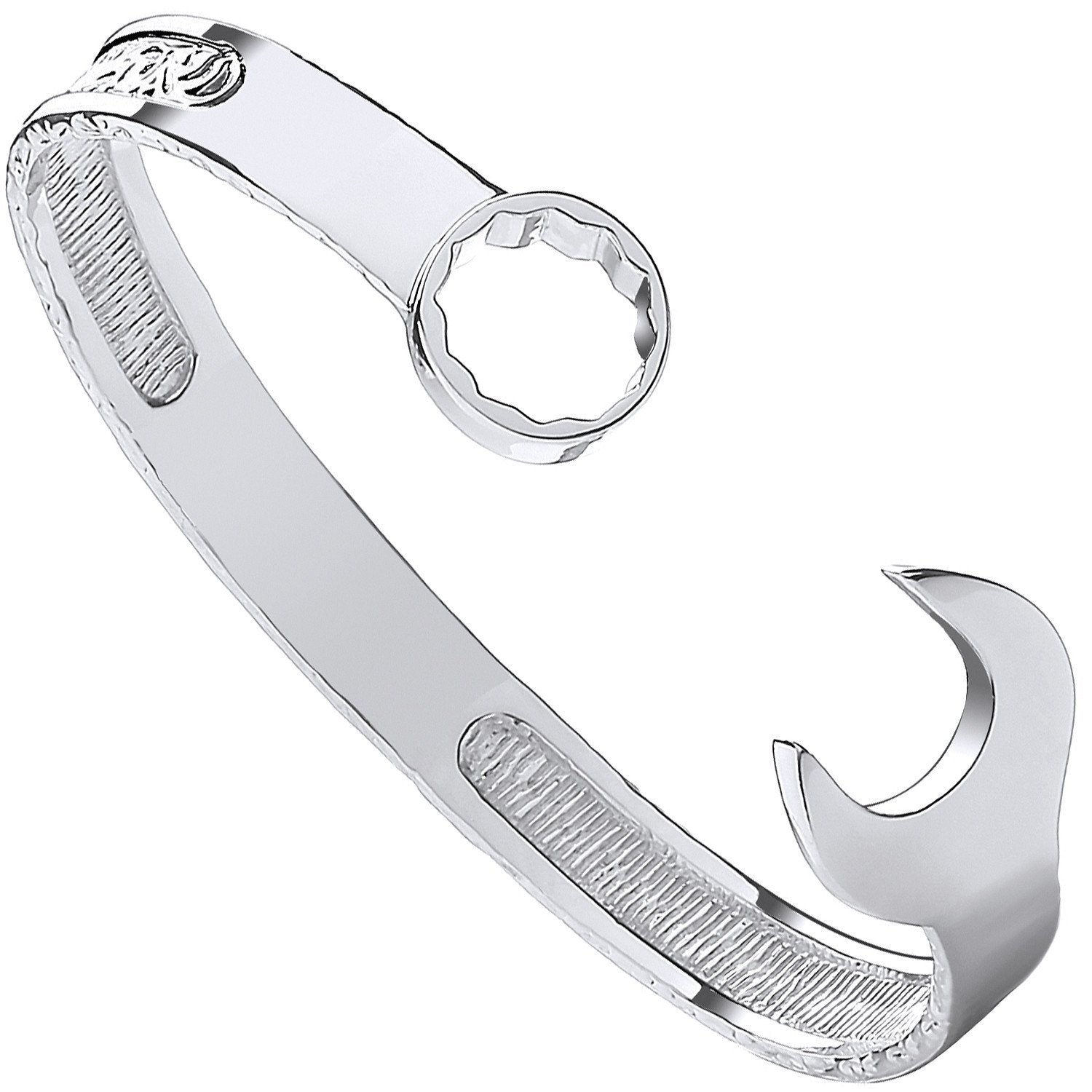 Silver Vintage Design Spanner Gents 9mm Bangle - Luxury Watch - Certified Authentic – Luxury Watch by Imperial Time UK